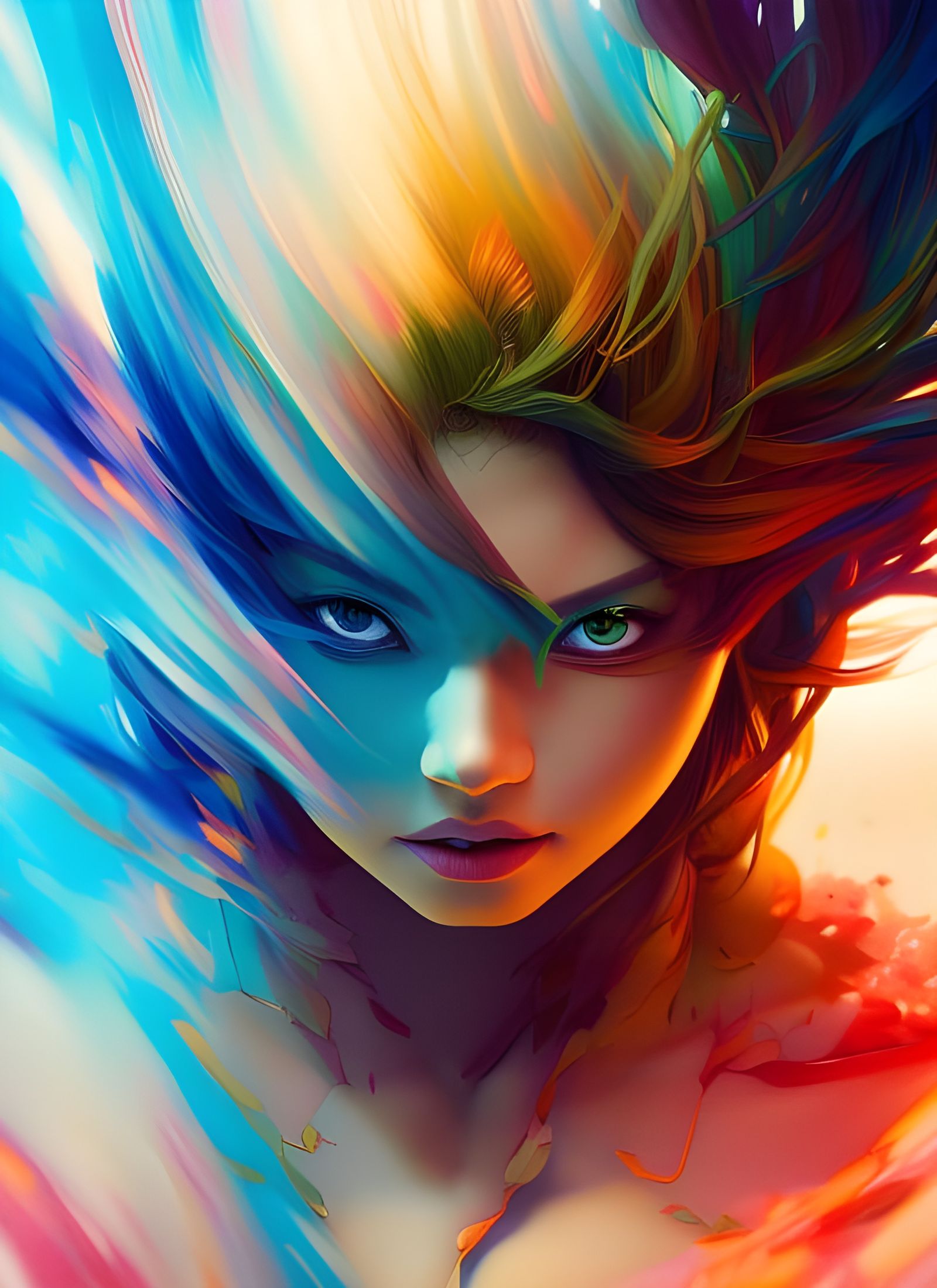 Blending Rainbow Girl