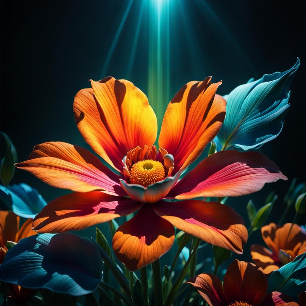 Vibrant Colored Fantasy Flower