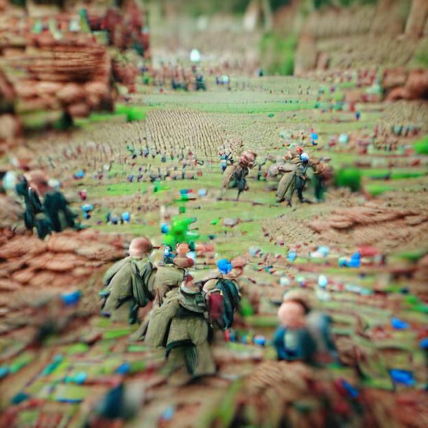 Claymation Tilt-Shift Battle of the Somme in 8K