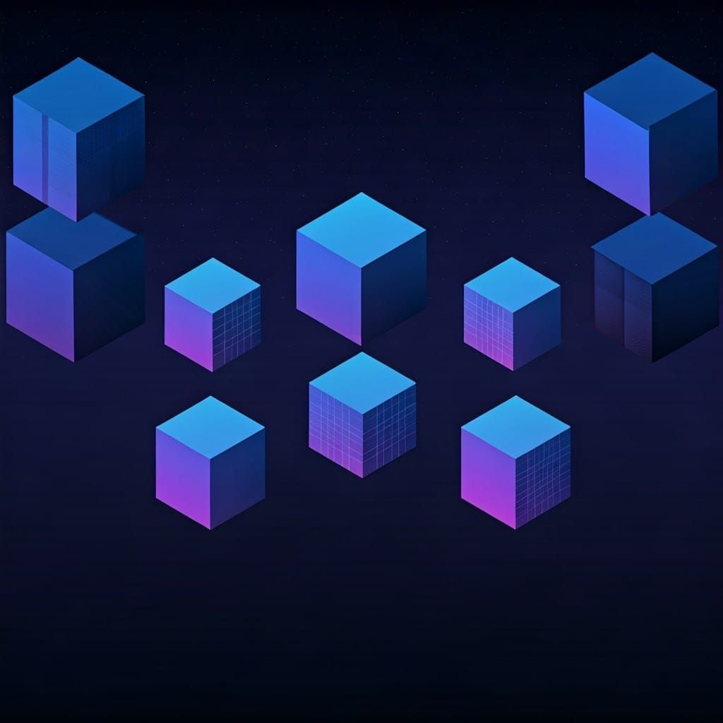 Geometric Forms in a Dreamlike Bluescape