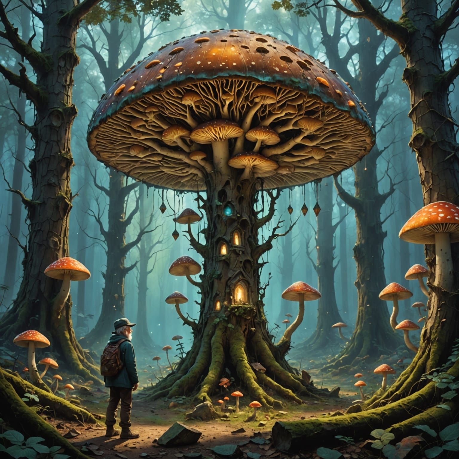 An Old Man Seeks Salvation in a Mystic Forest