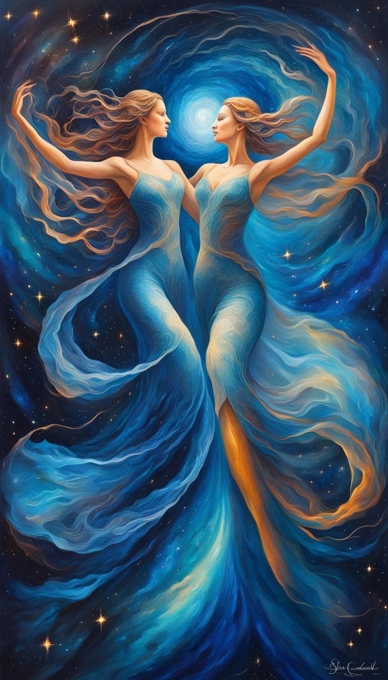 Ethereal Forms Intertwined Among Stars