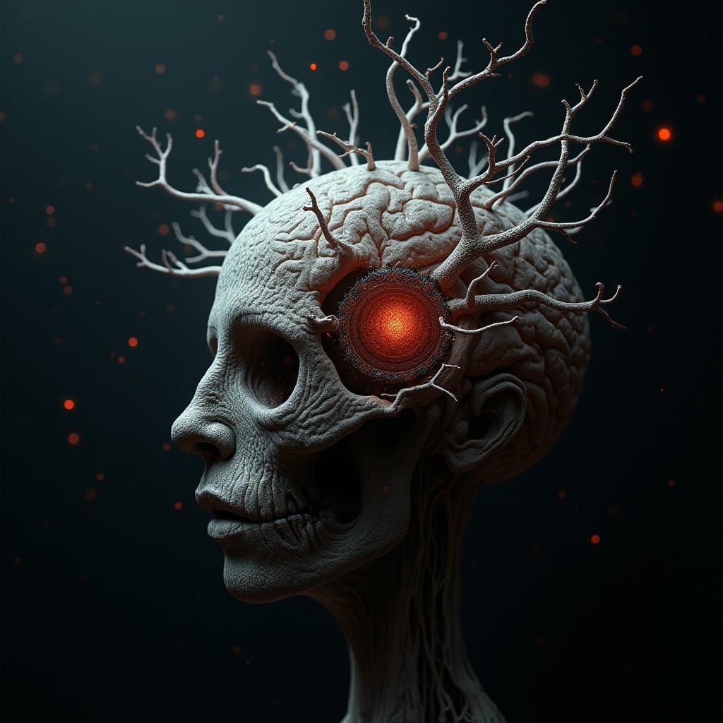 Realistico Cervello In Onda, con Details Fotografici e Neuro...