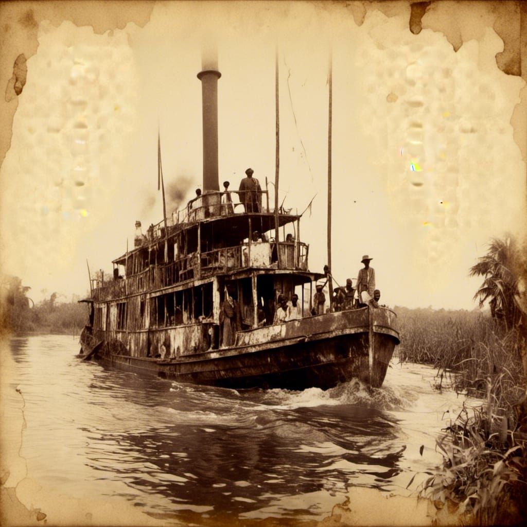 Macabre Steamboat on the Congo River