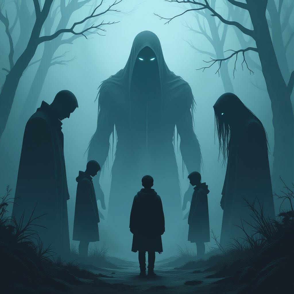 Eerie Silhouettes in a Mystical Realm