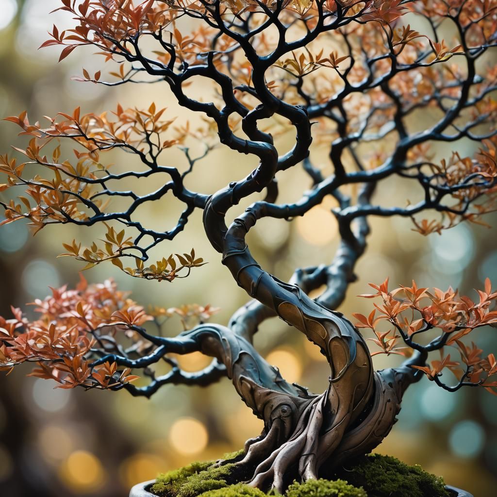 Surrealist Bonsai Dreamscape in Soft Focus