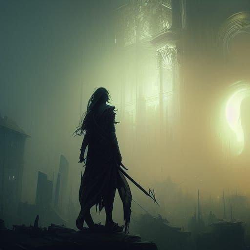 Dark Fantasy Masterpiece with Dynamic Lighting