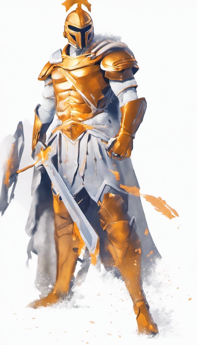 Bronze Energy Radiates from Spartan Hero