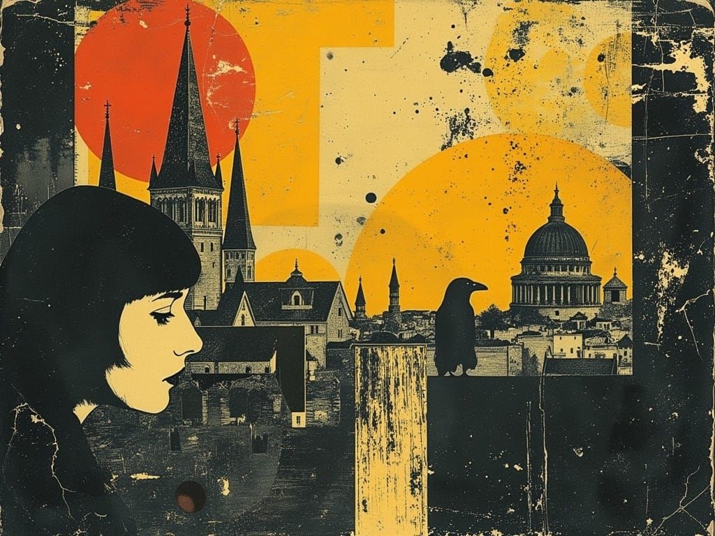 Metropolis Art Nouveau Digital Illustration