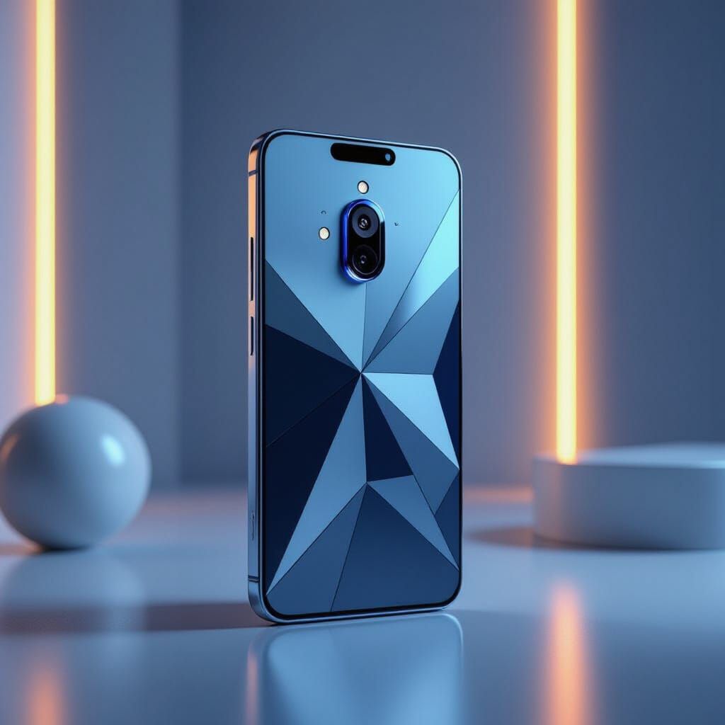 Sleek Modern Cellphone with Blue Accents
