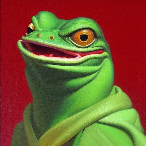 Pepe the Frog as Oil Painting