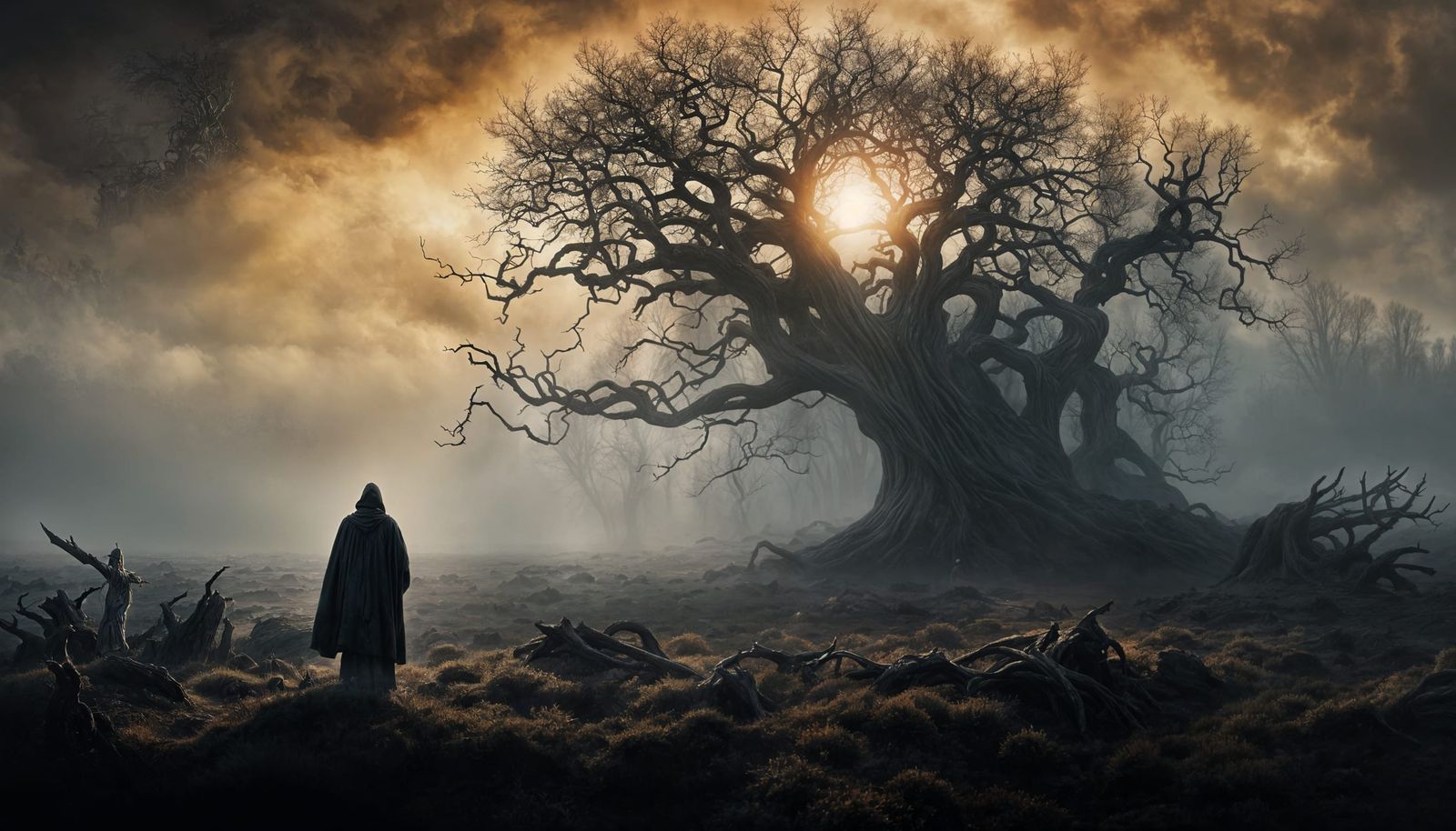 Eerie Mist Glow on a Dark Fantasy Moor
