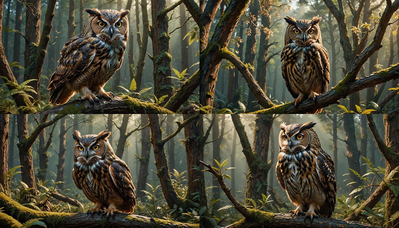 Wise Owl Leading Animal Community in 3D Anime Art