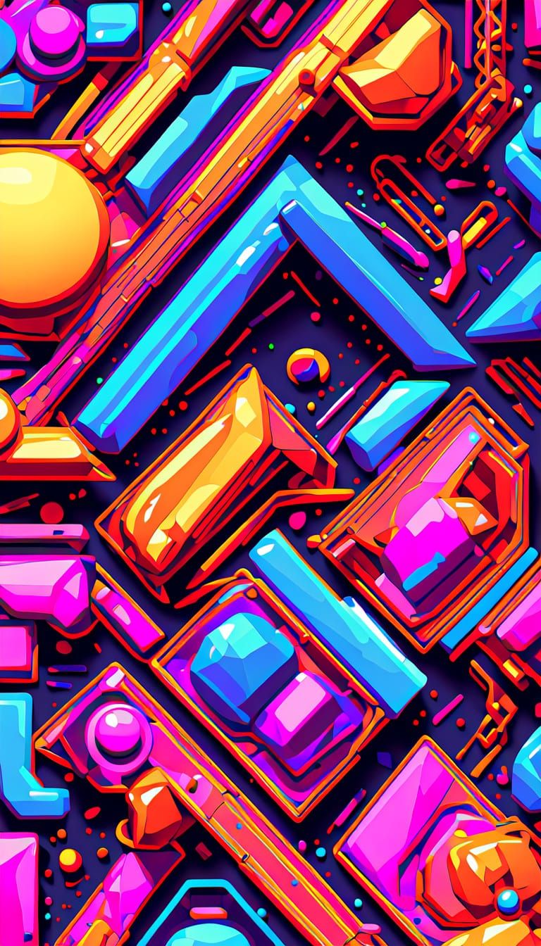 Geometric Glyphs and Sigils Codex in Digital Art Style