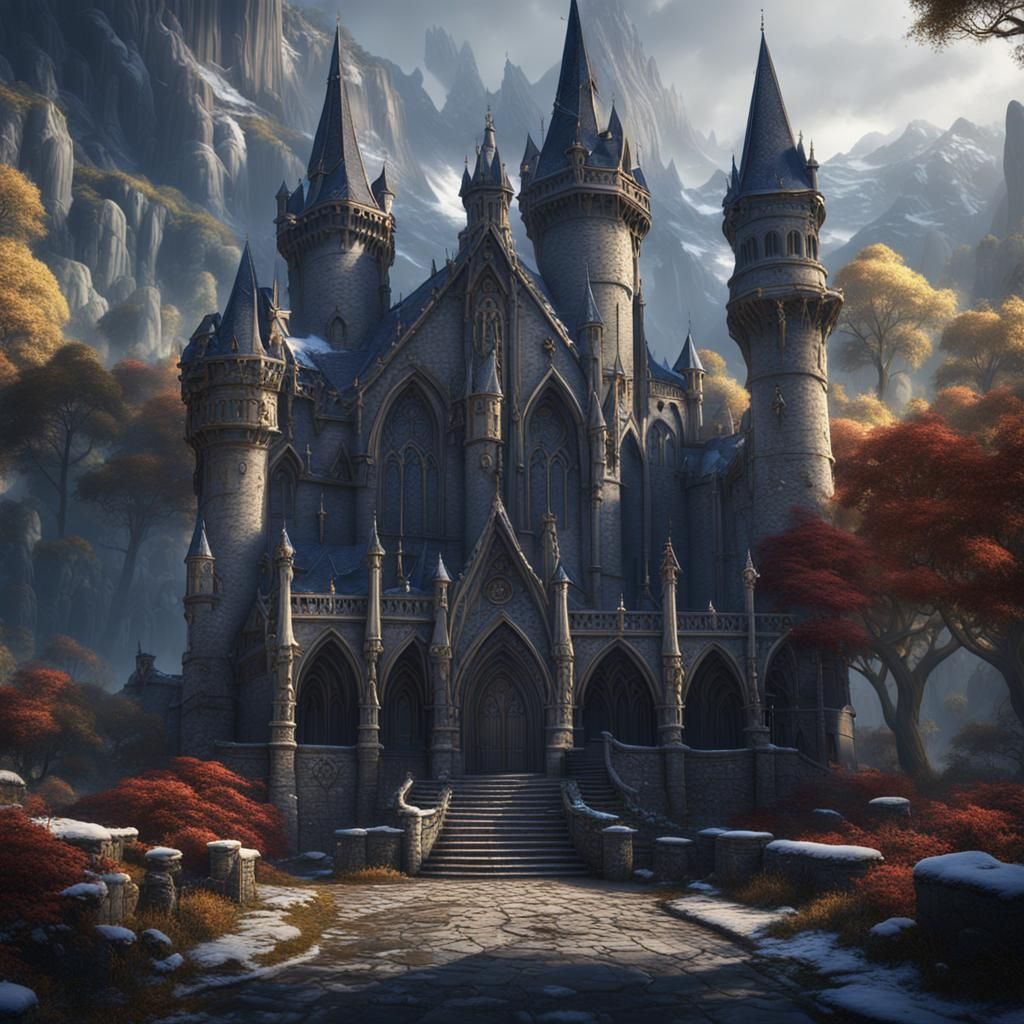 Gothic Snow White: Detailed Matte Painting