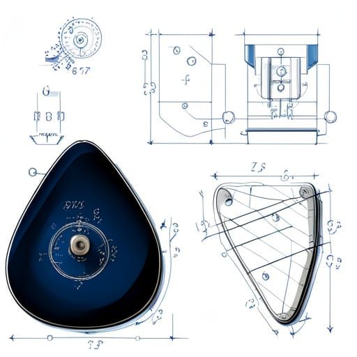 Technical Blueprints: Textured Guitar Pick Patent Illustrati...