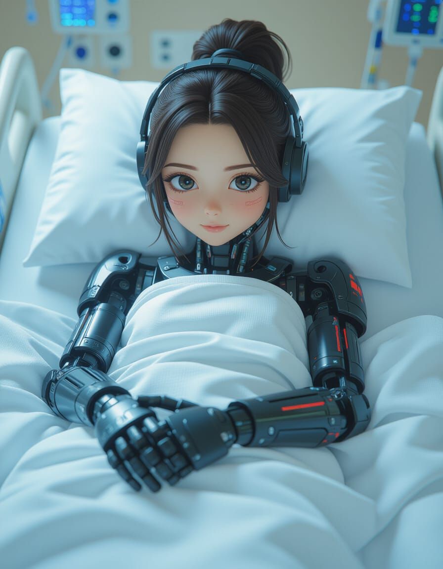 Cybernetic Prosthetics Fitted in Hyperrealistic Cyberpunk St...