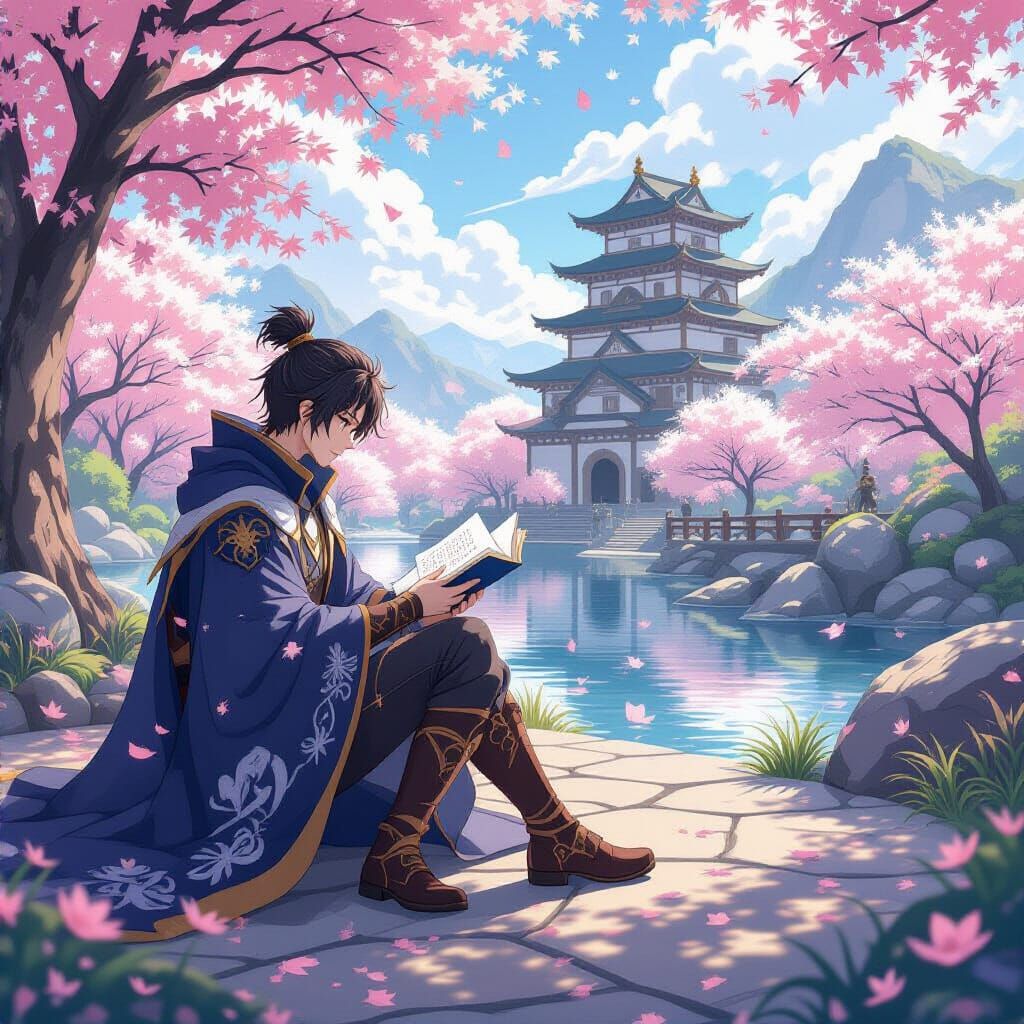 3D Anime Art of a Man Lost in Thought