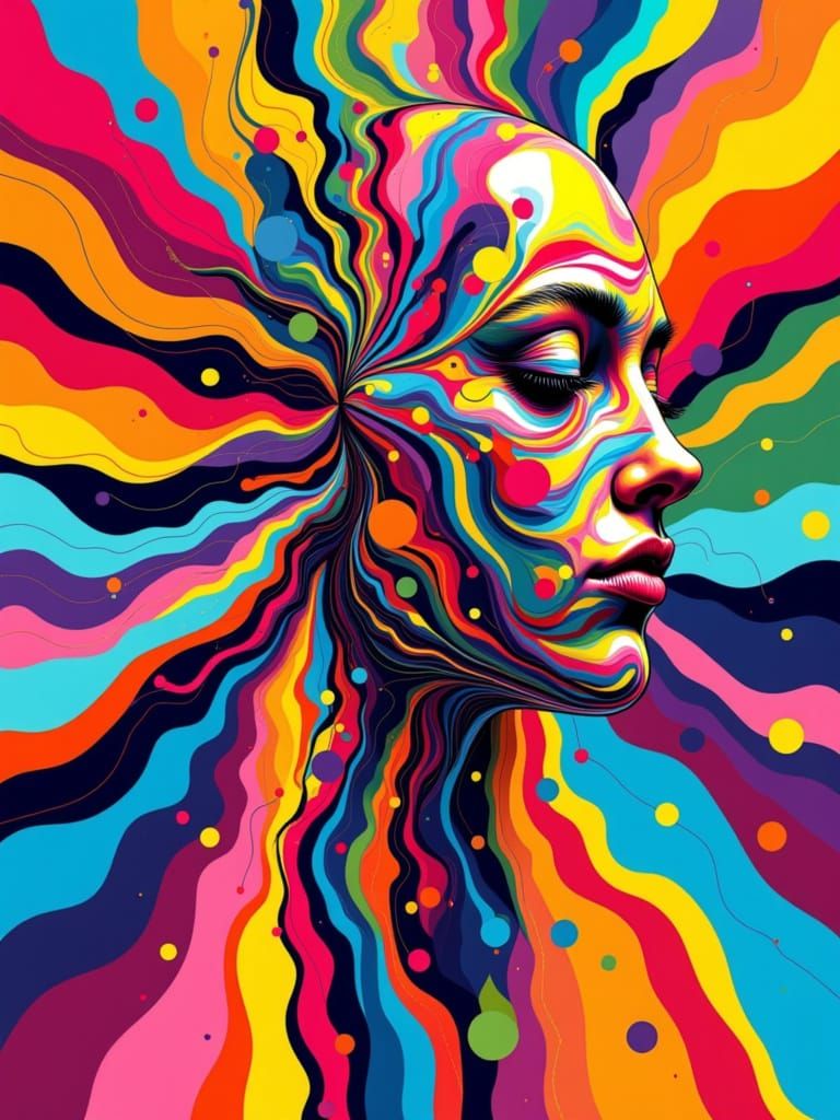 Surreal Desert Oasis Erupts in Vibrant Colors