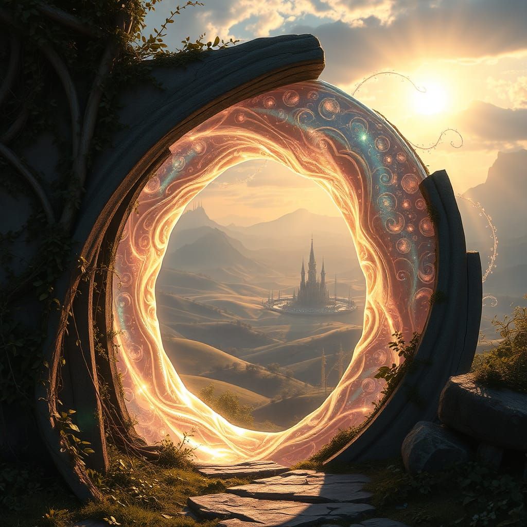 Ethereal Portal Between Worlds as Matte Painting