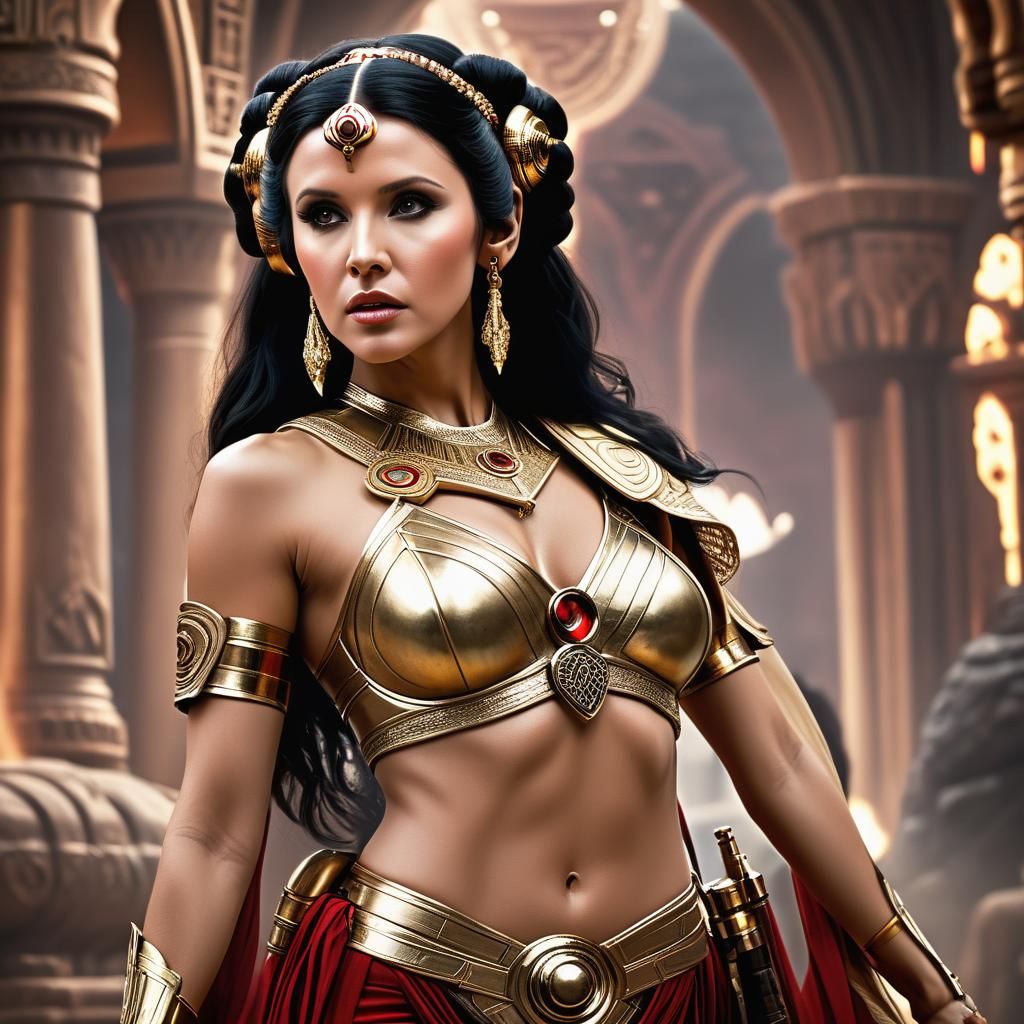 Hyperrealistic Princess Leia as Dejah Thoris