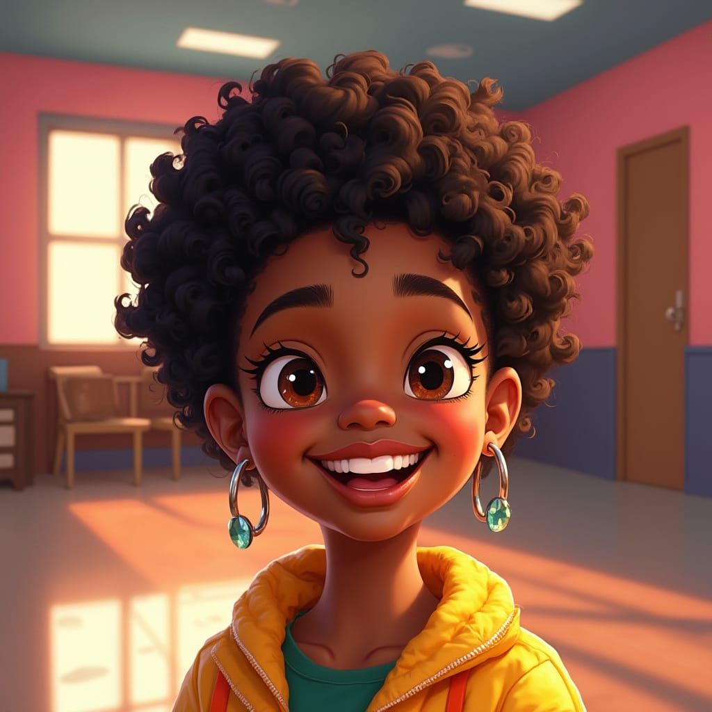 Joyful Black Teen Celebrates Feel Good Friday