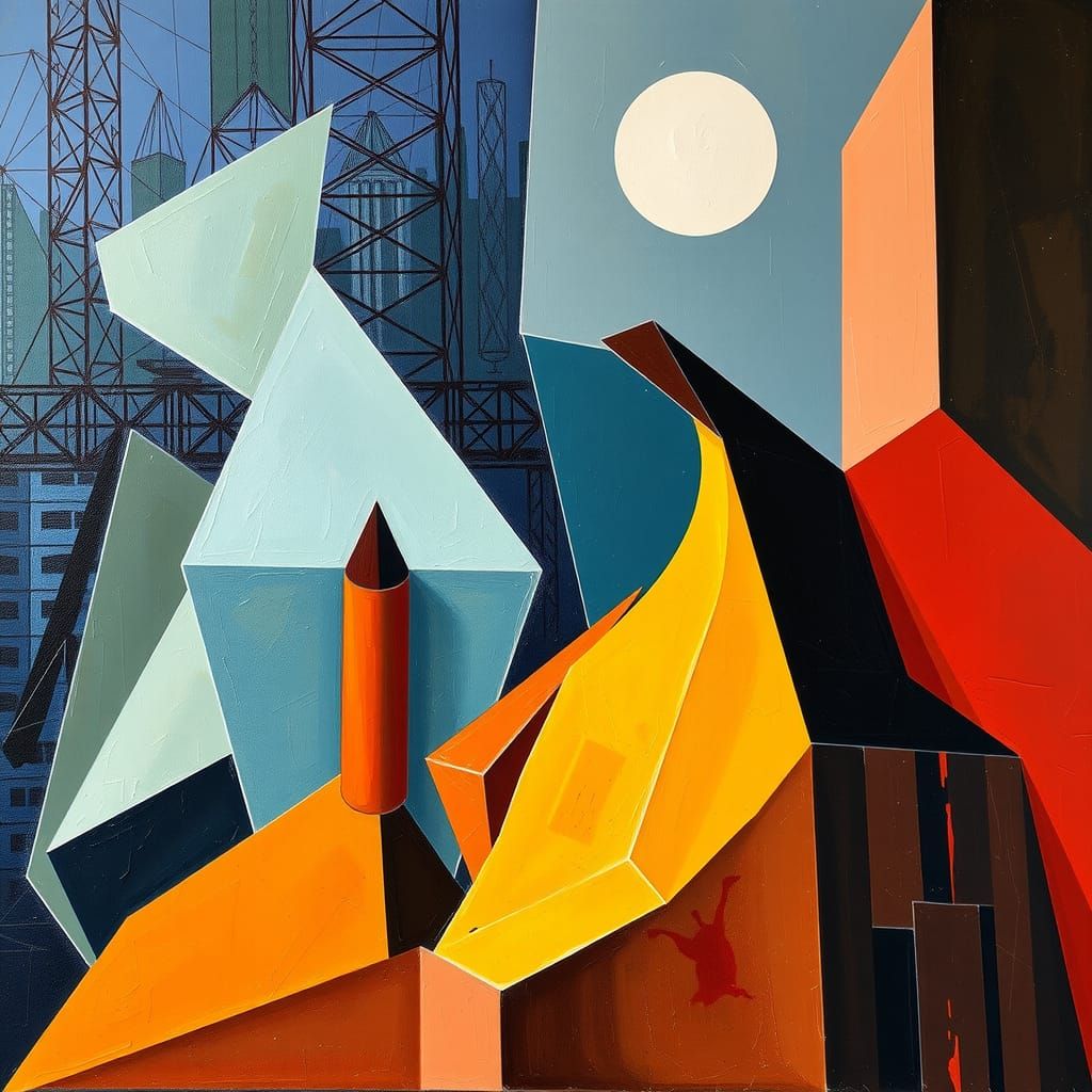 Abstract Cubism Art Generated by AI
