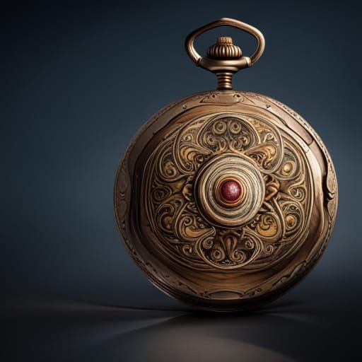 Asian Woman with Pocket Watch: Fantasy Concept Art