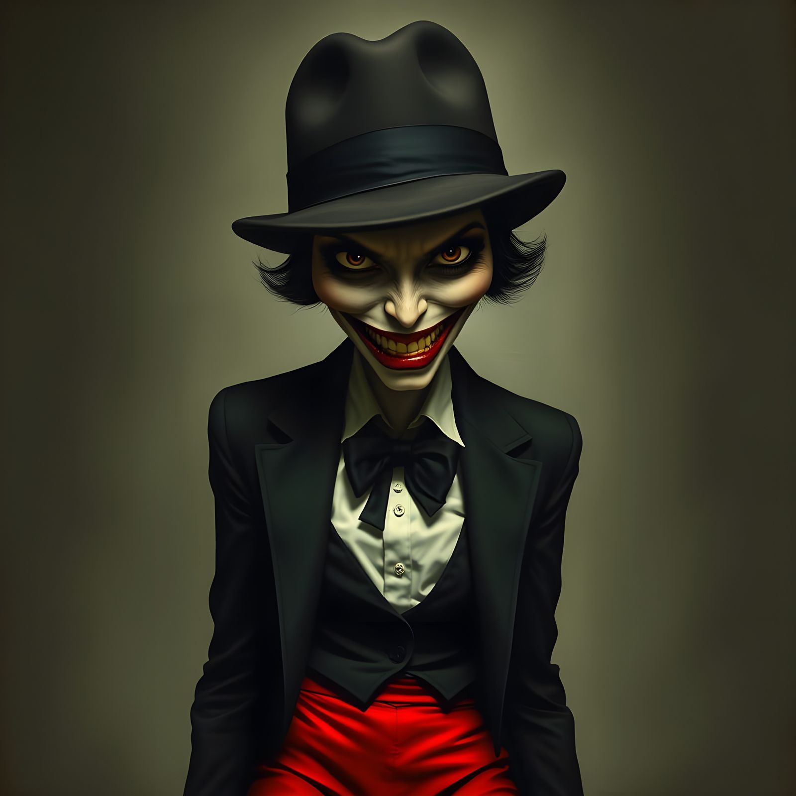 A Malevolent Flapper in 1930s Horror Style