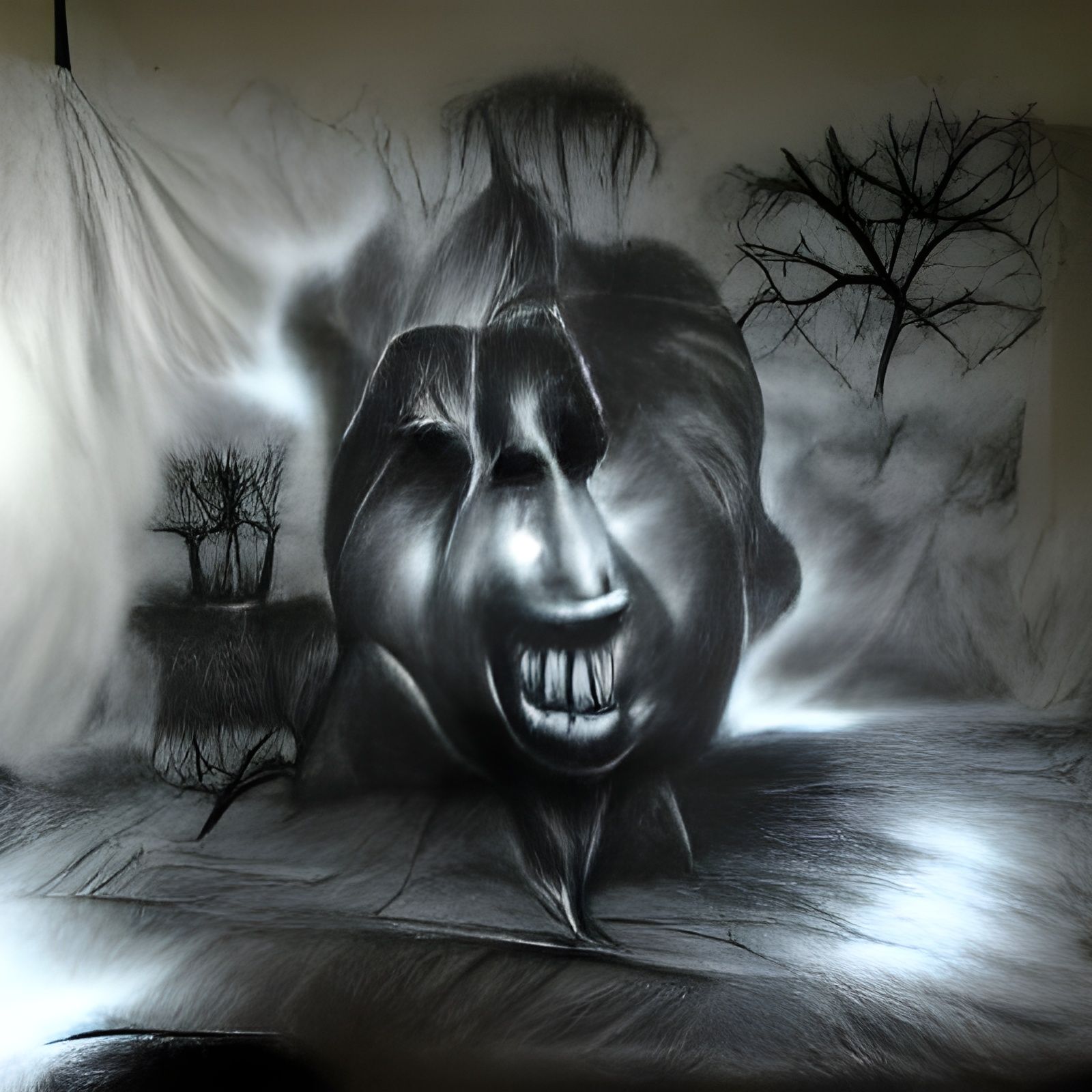 Eerie Halloween Night: Spooky Scene