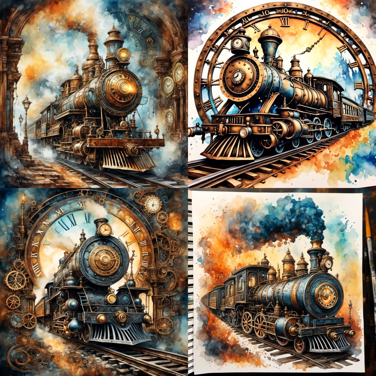 An (interdimendional Portal 1.8) <lora:Endless:0.8> a steamp...