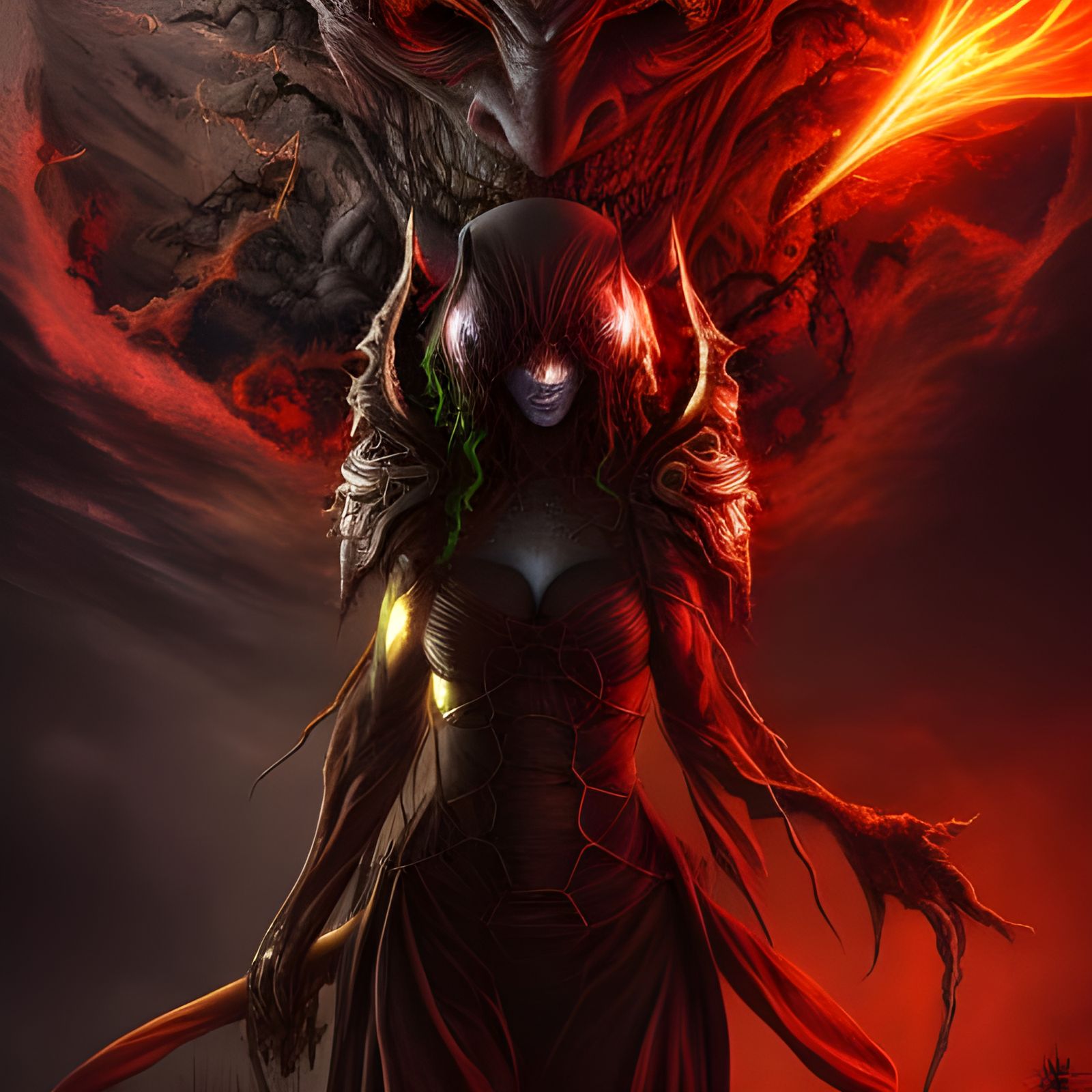 Ethereal Female Boogeyman in Dark Fantasy Art