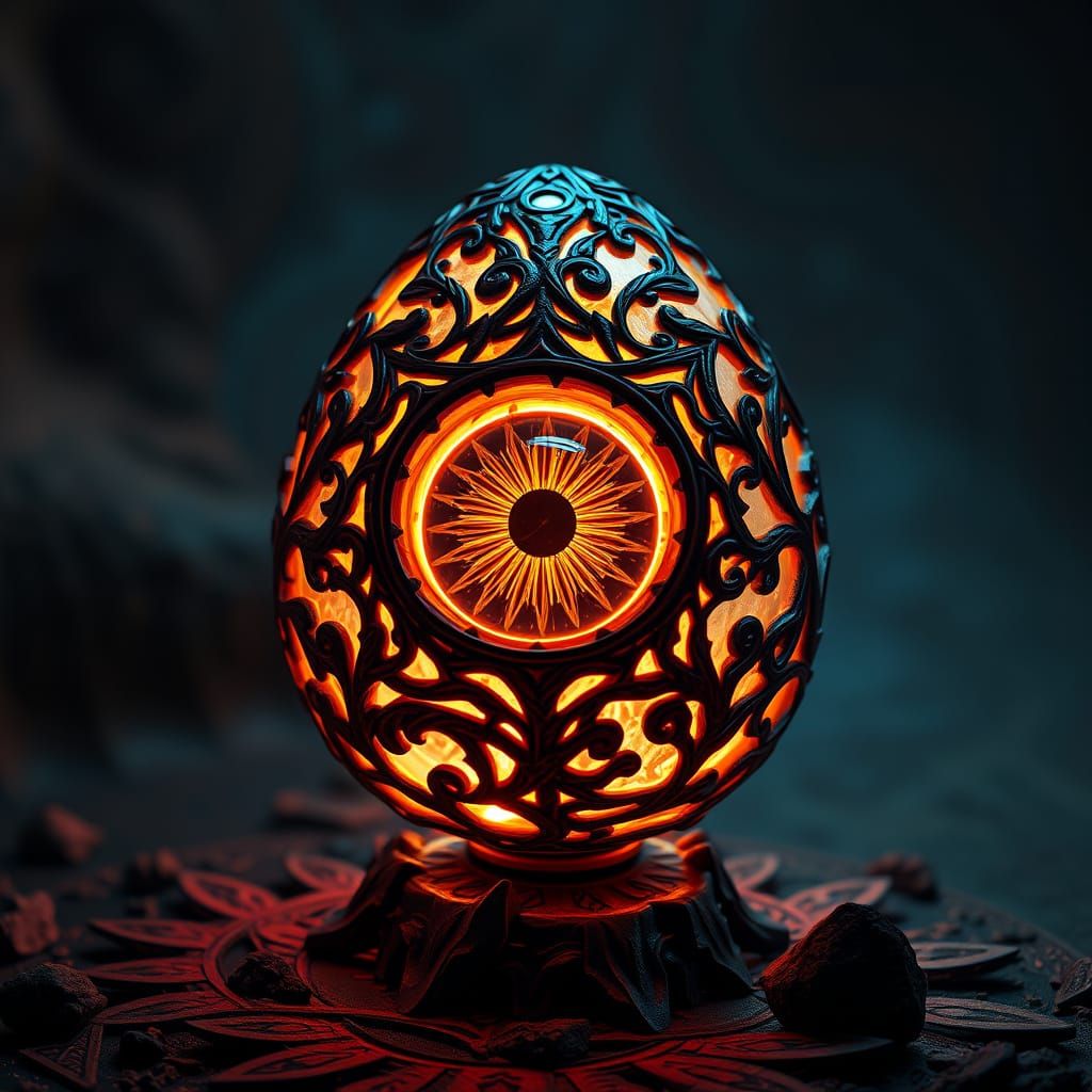 Dark Academia Magic Eye in Gothic Horror Style