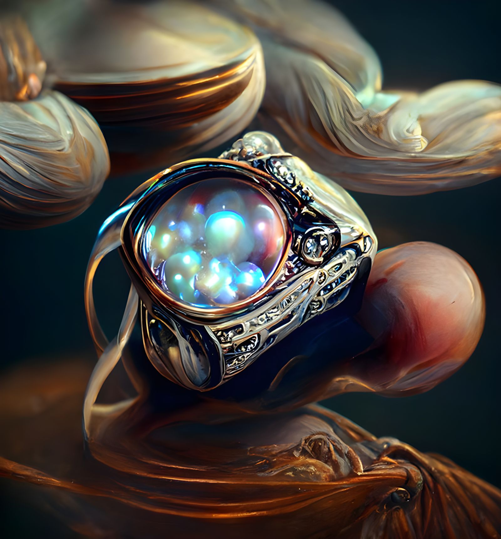 Ethereal Pearl Ring Opens Interdimensional Portal
