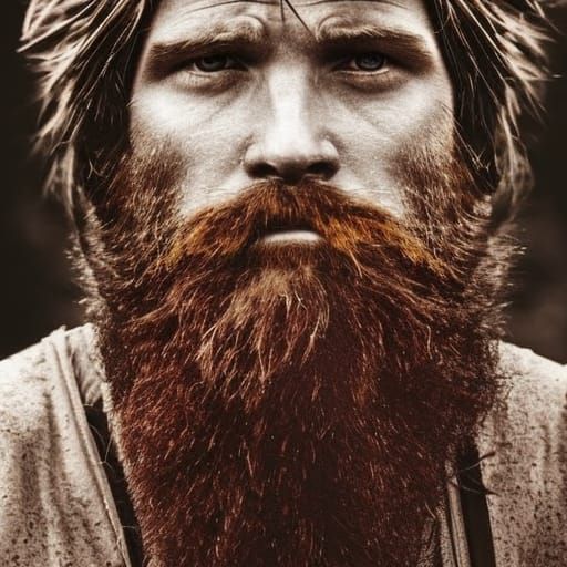 Epic Mountain Man in Wilderness Portrait