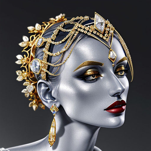 Luxurious Bejeweled Treasures in Golden and Silver