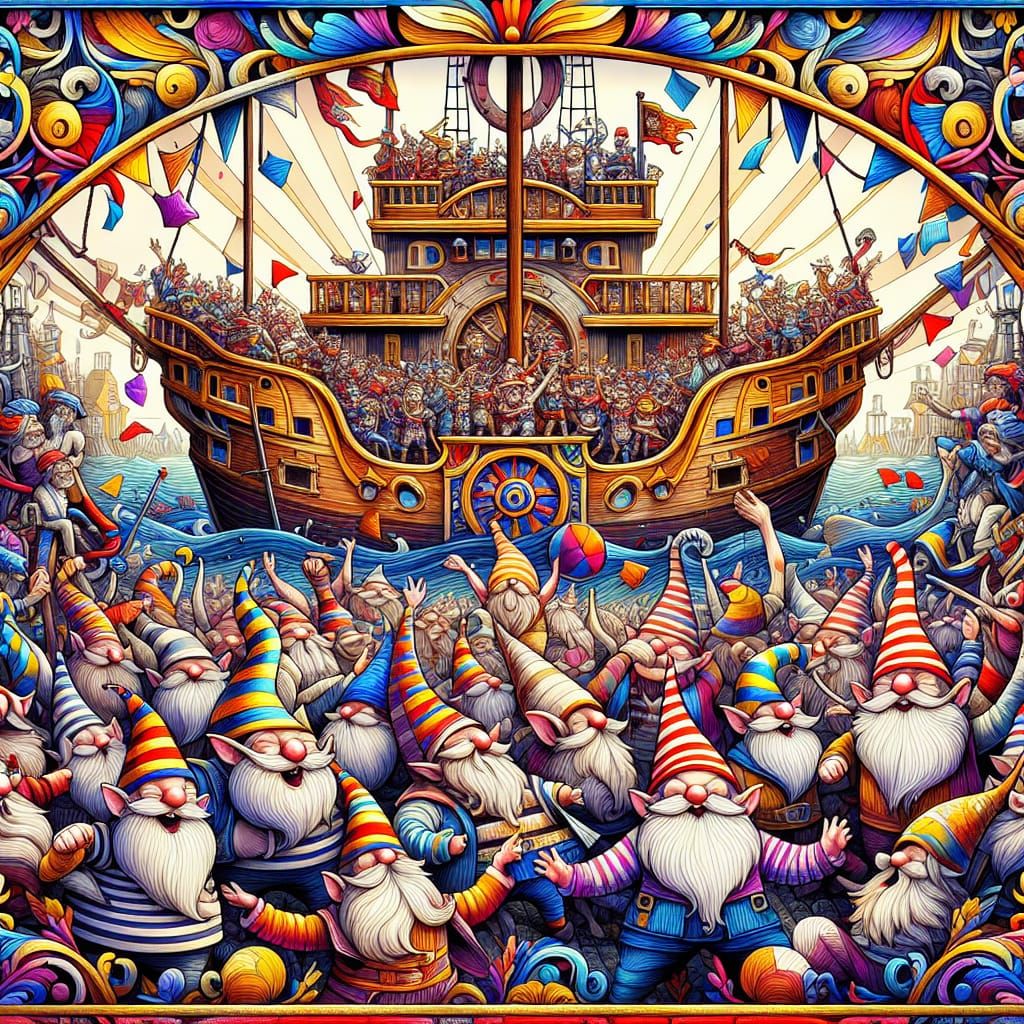 Gnomes' Ship of Fools Album Cover Art
