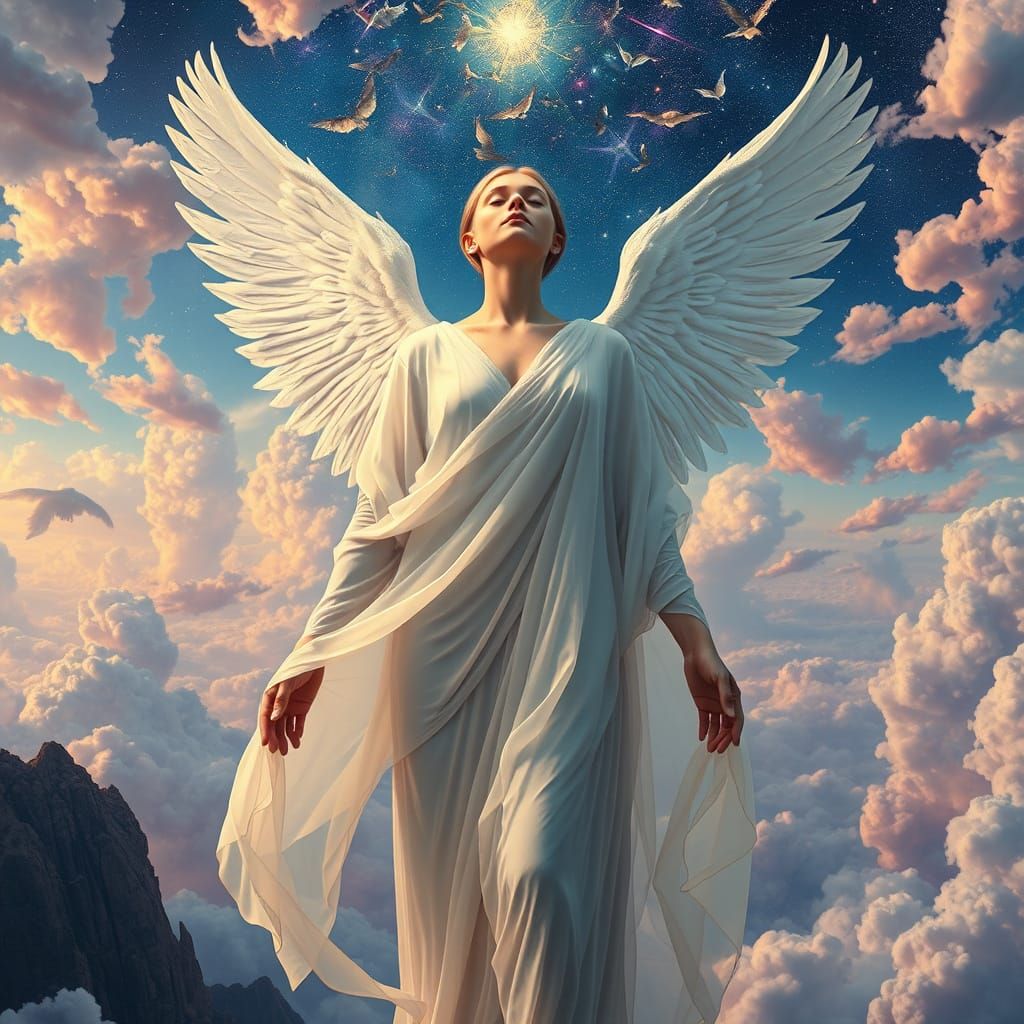 Serenely Radiant Being Embodies Harmony Between Body and Spi...