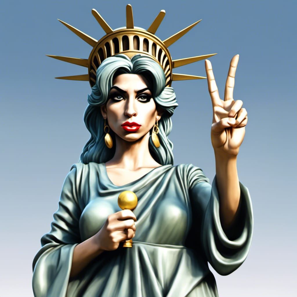 Miss liberty in the looks of Amy Winehouse