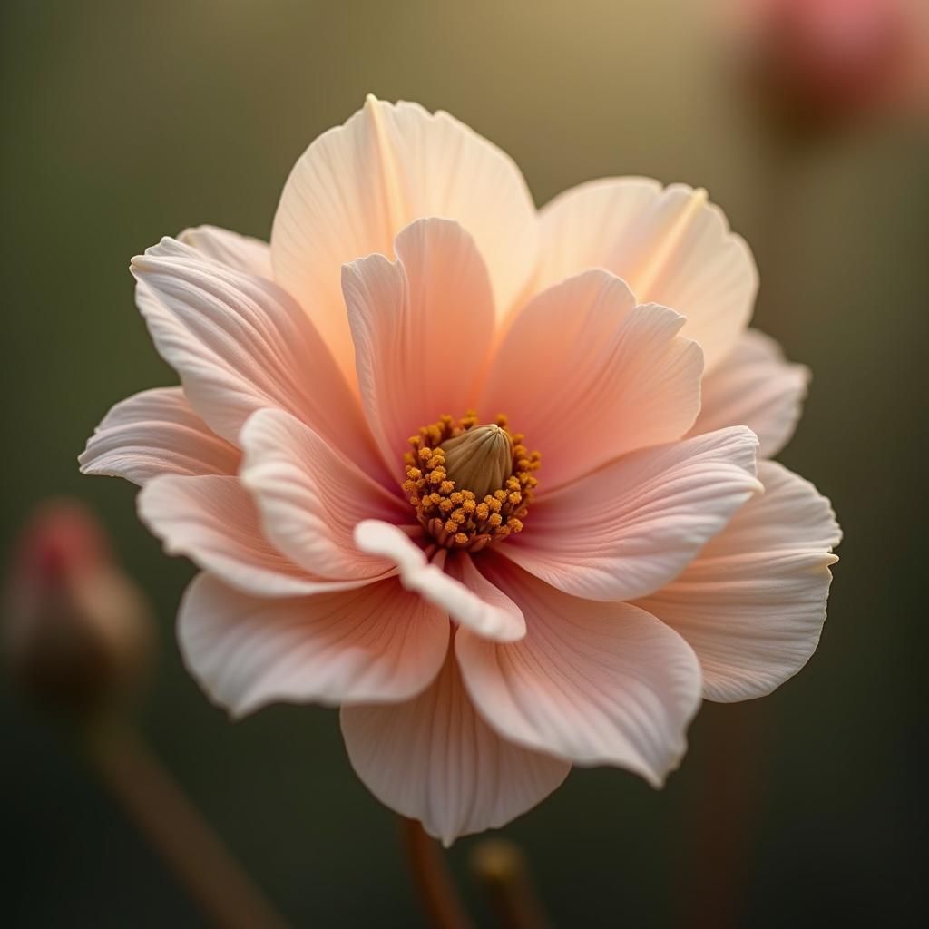 Hyper-Realistic Macro Photograph of a Delicate Flower