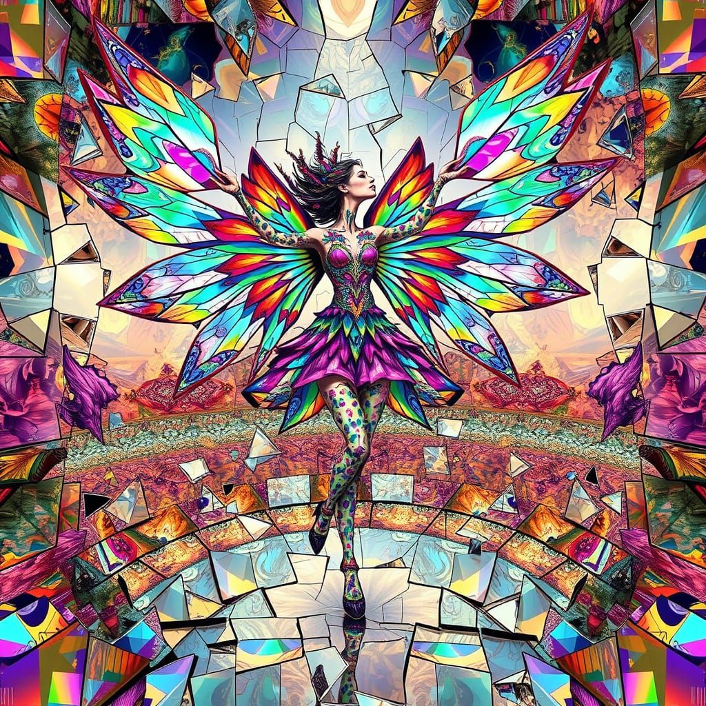 Kaleidoscope Fairy Dancing in Shattered Mirror Dimension