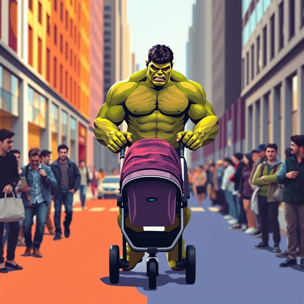 Hulk in "Dad mode"