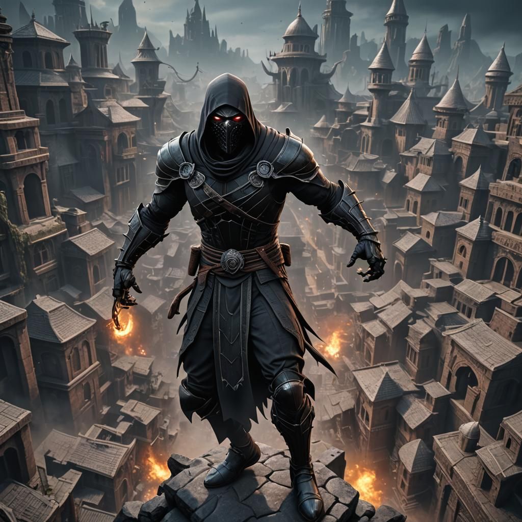 Detailed Matte Painting of Noob Saibot