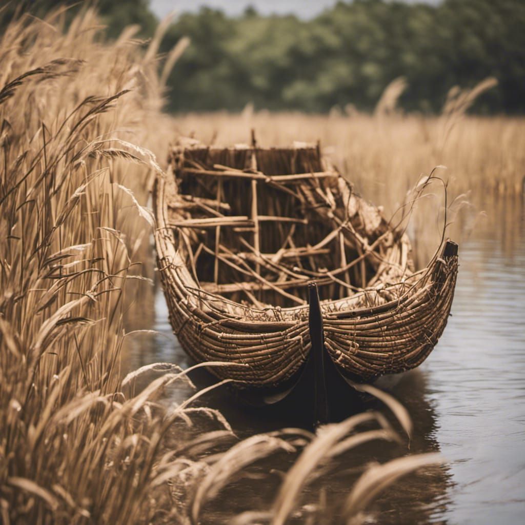 Sumerian Reed Boat on River: Professional Photography