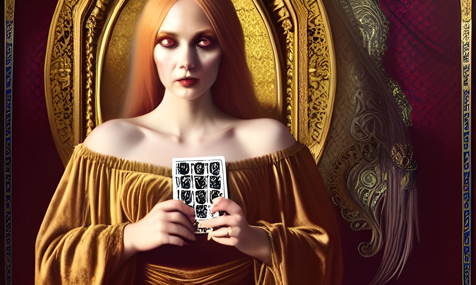 Beautiful Psychic Lady Telling Fortunes in Hyperrealism