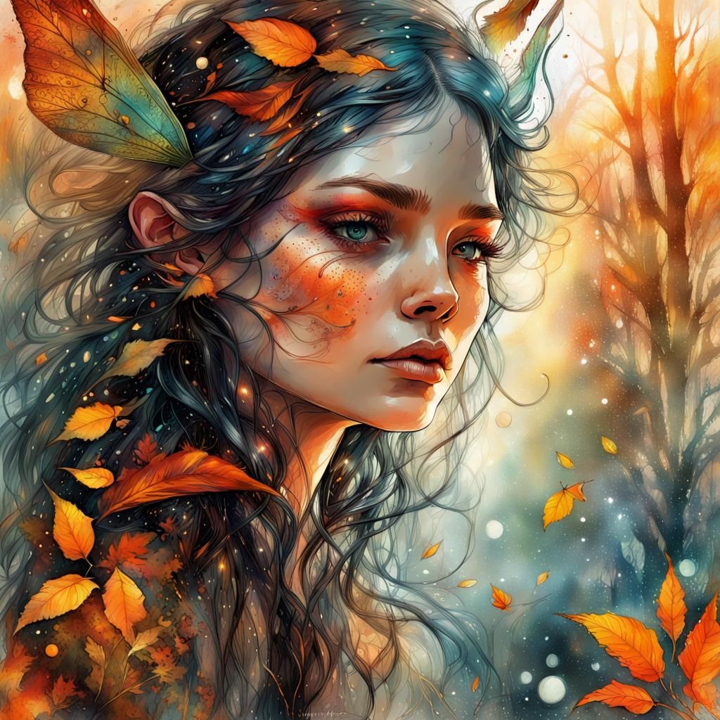 Glimmering Fairy Enchantress of October Dreams