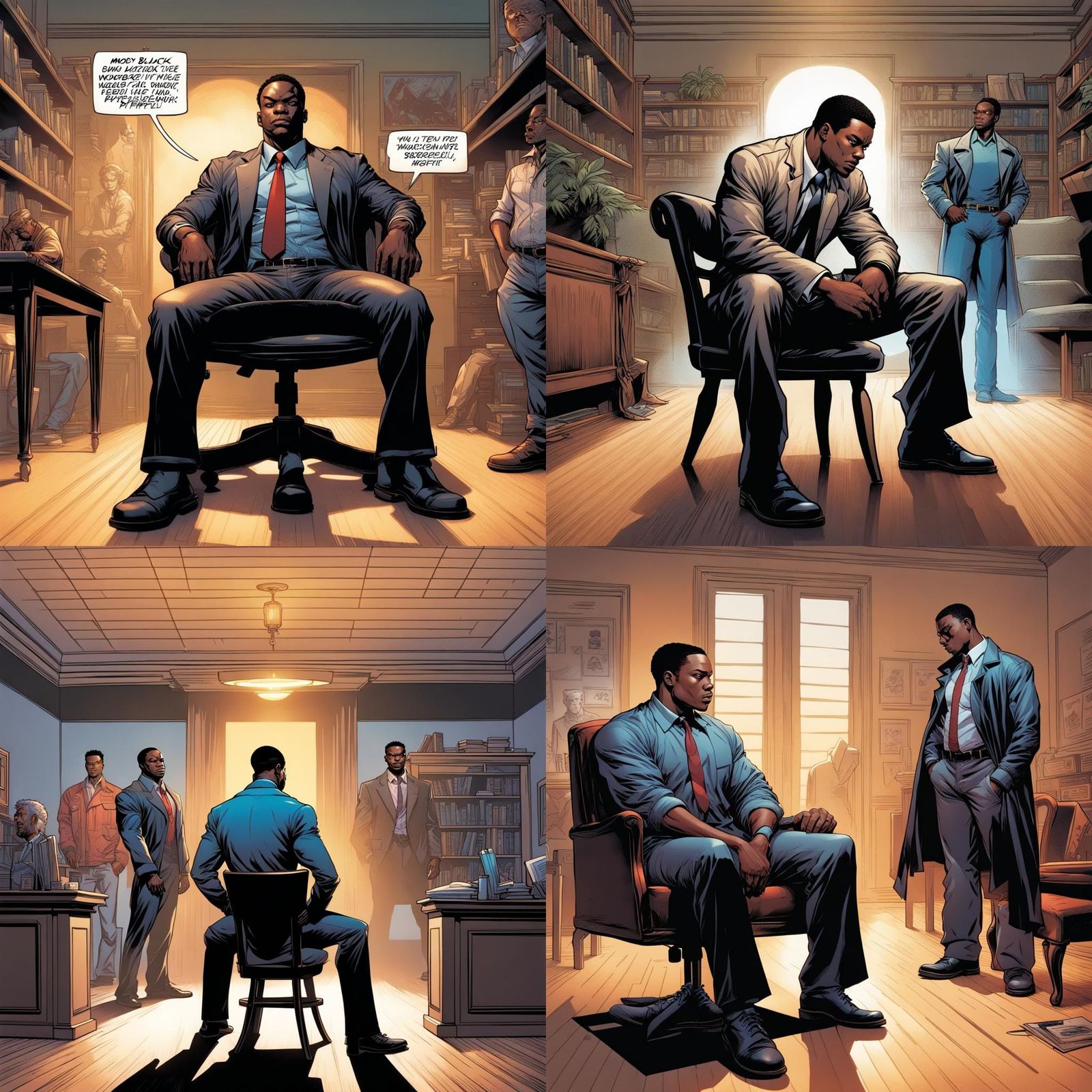 Detective with Superhero Reflection: Comic Book Art