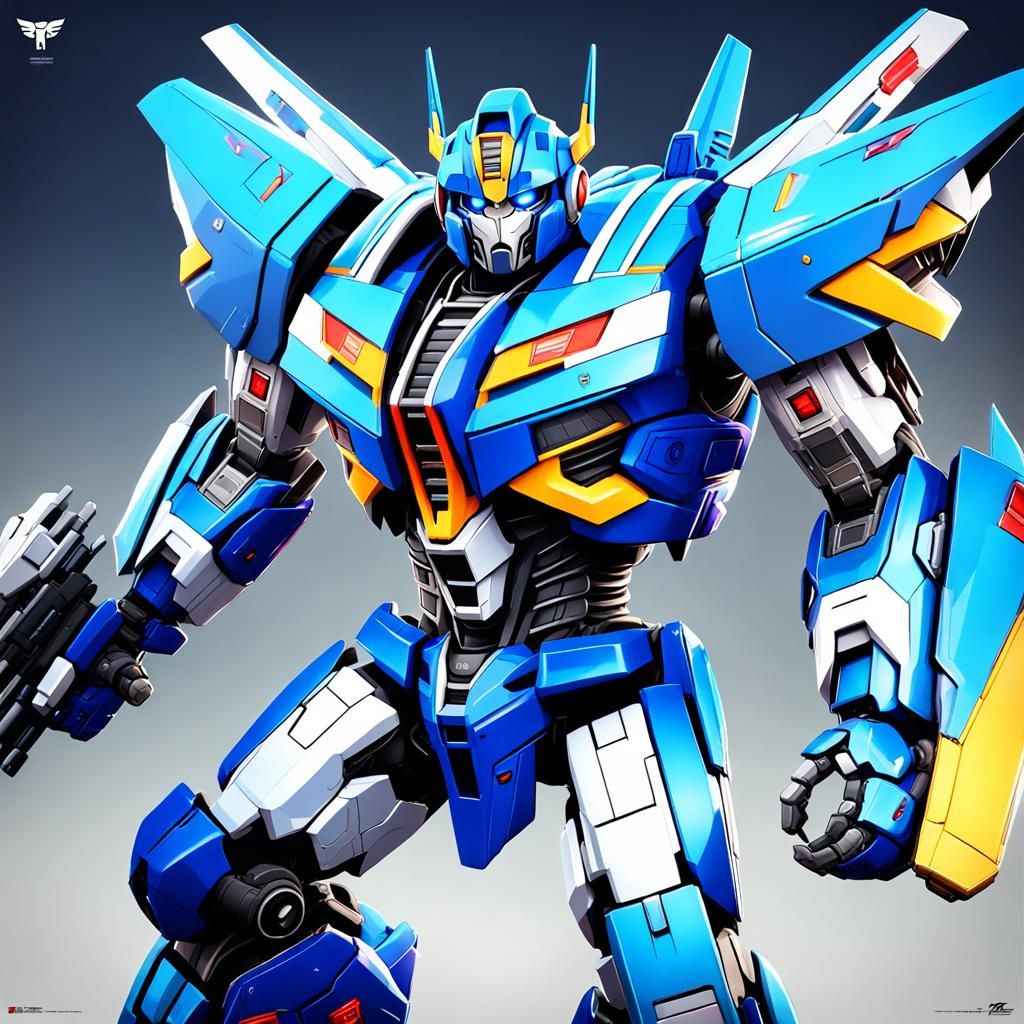 Anime Style Jetfighter Robot Concept Art