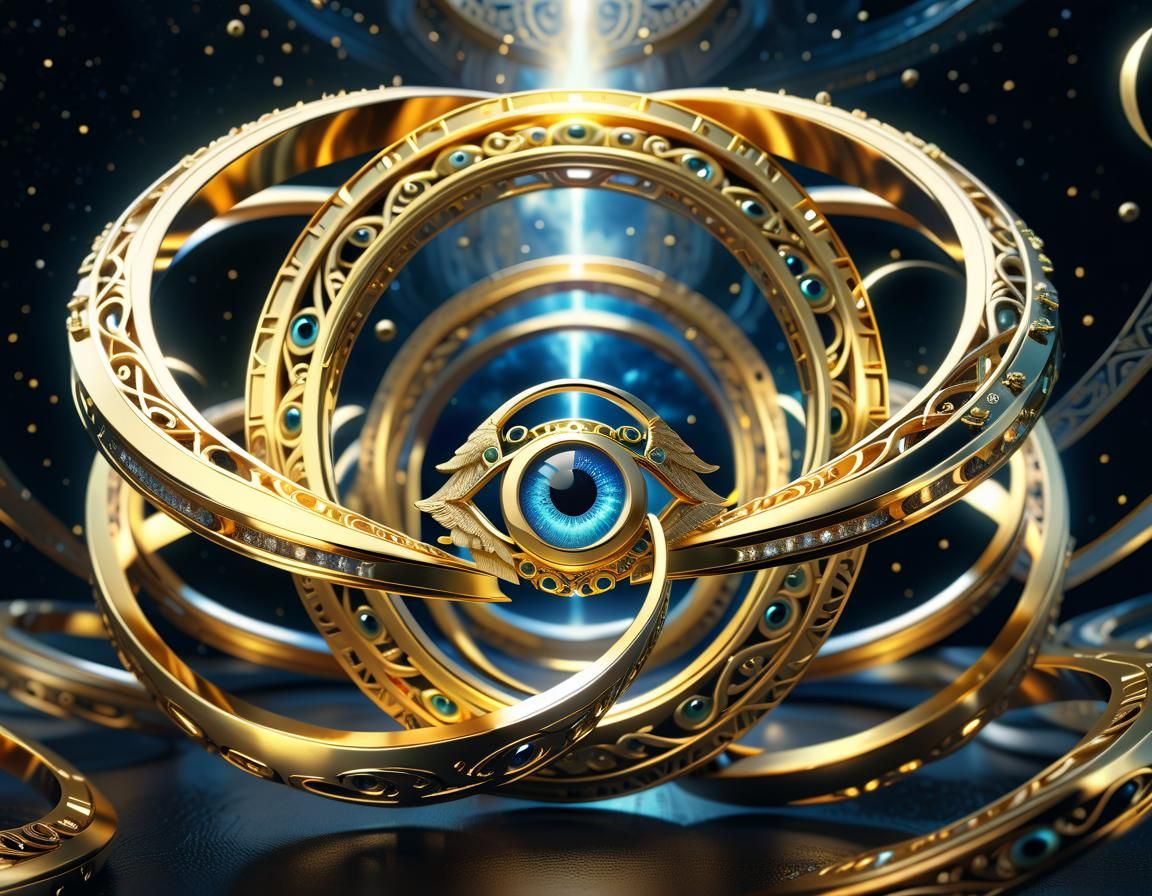 Ophanim Angel: Golden Rings of Eyes