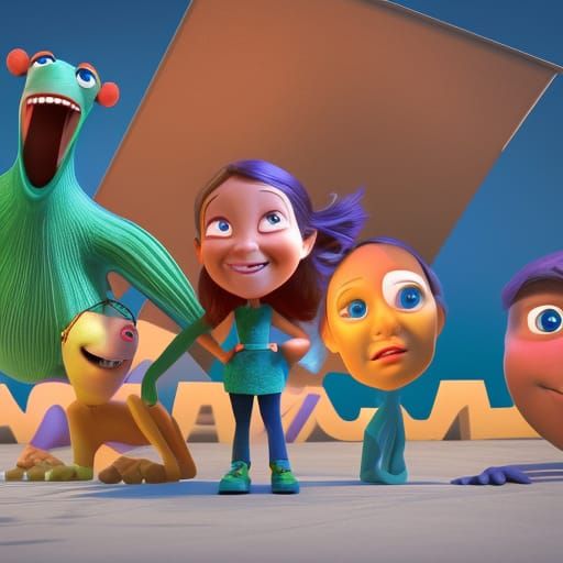 Pixar Style Characters in 3D Digital Art
